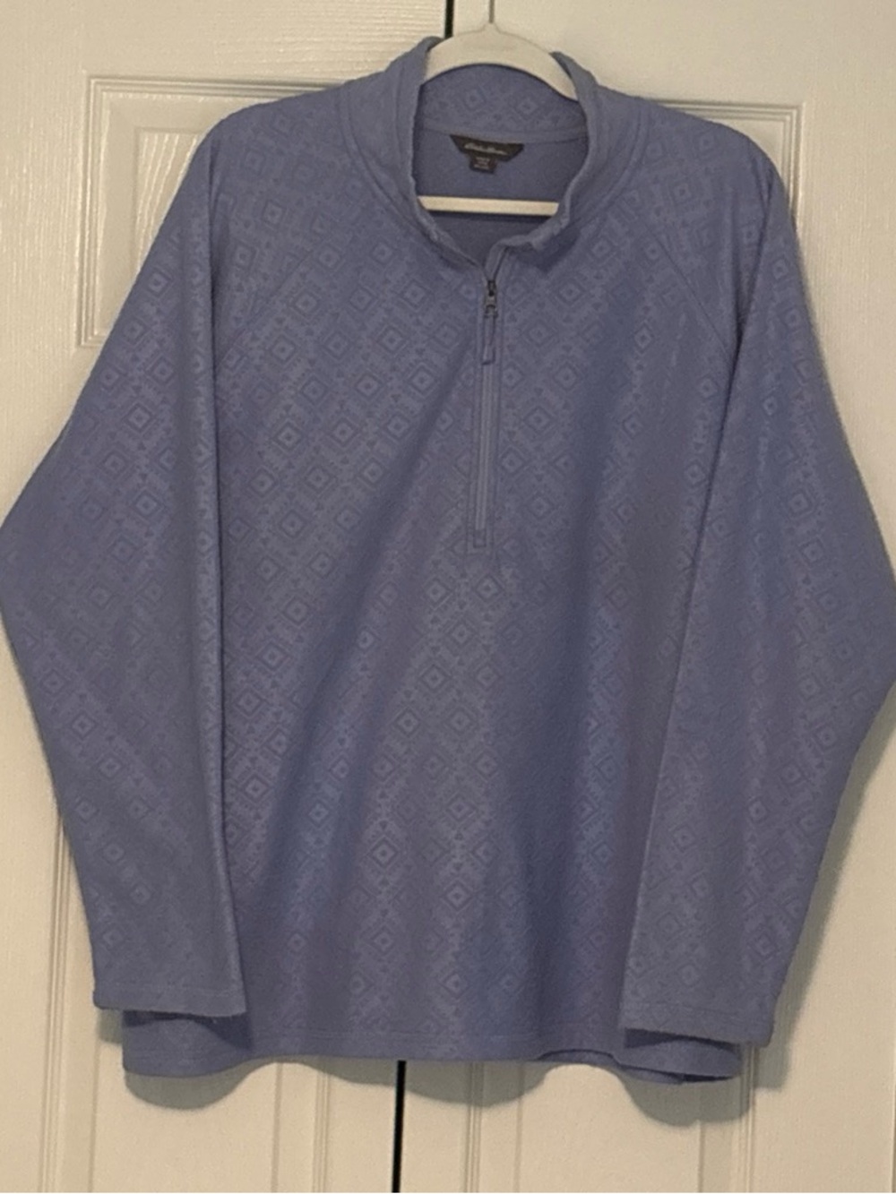Umgee Light Periwinkle Quarter-Zip Knit Pullover